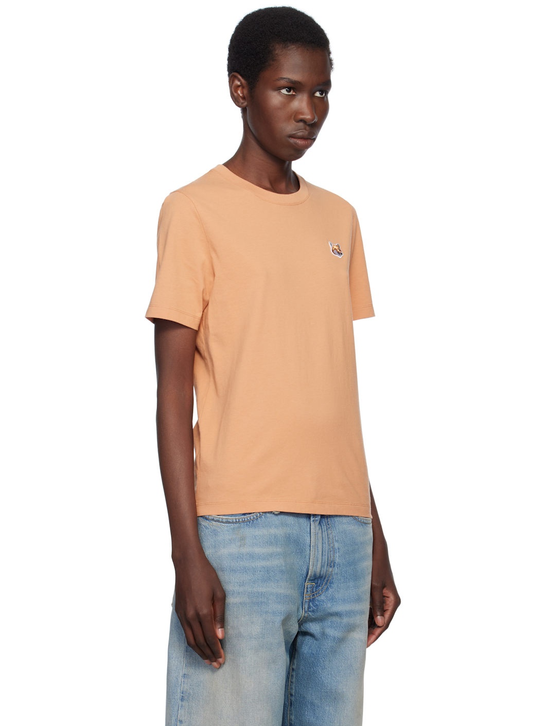 Orange Fox Head Patch Regular T-shirt - 2