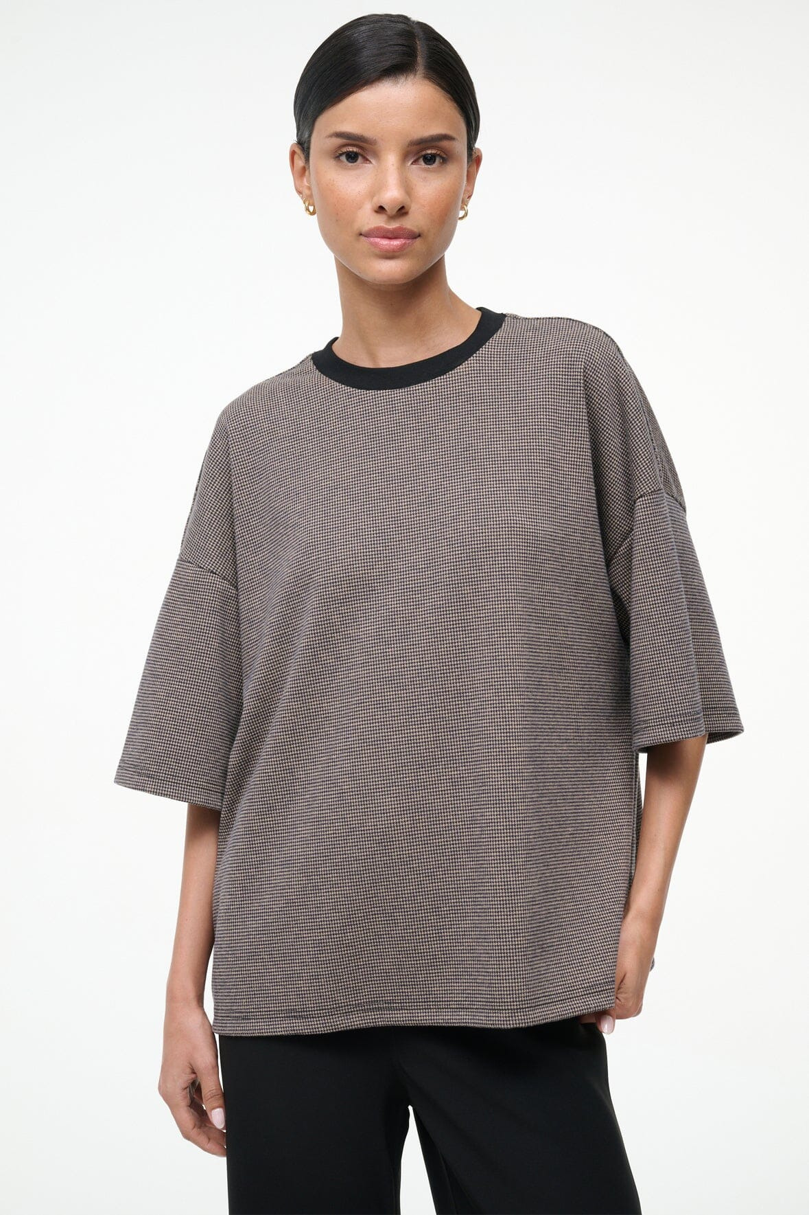 STAUD CAPSULE TOP HOUNDSTOOTH - 3
