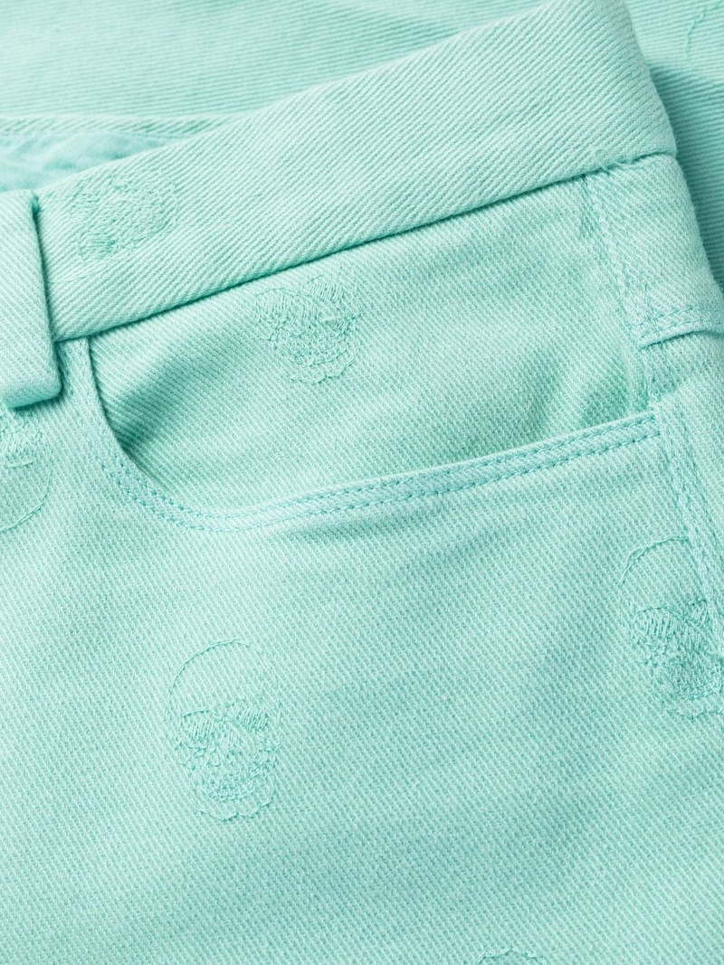 skull embroidery straight-leg trousers 6