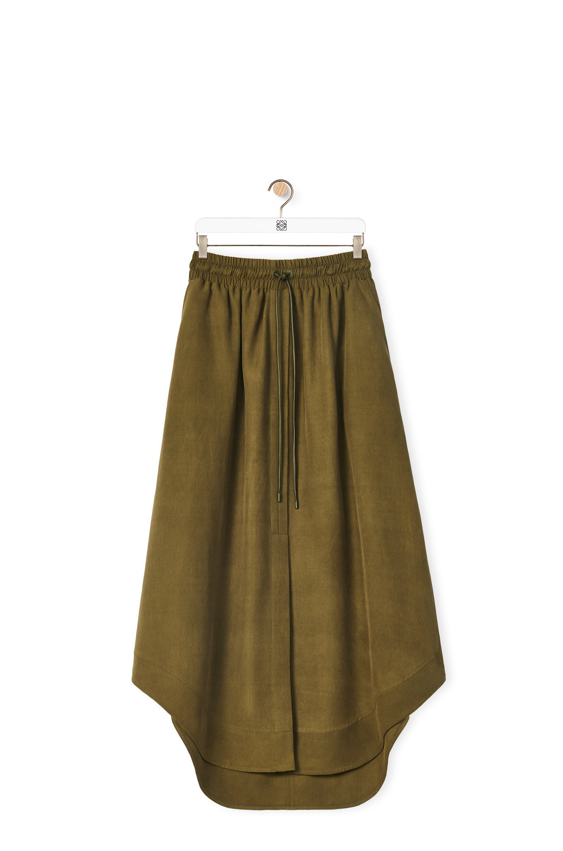 Elasticated midi skirt in silk - 1