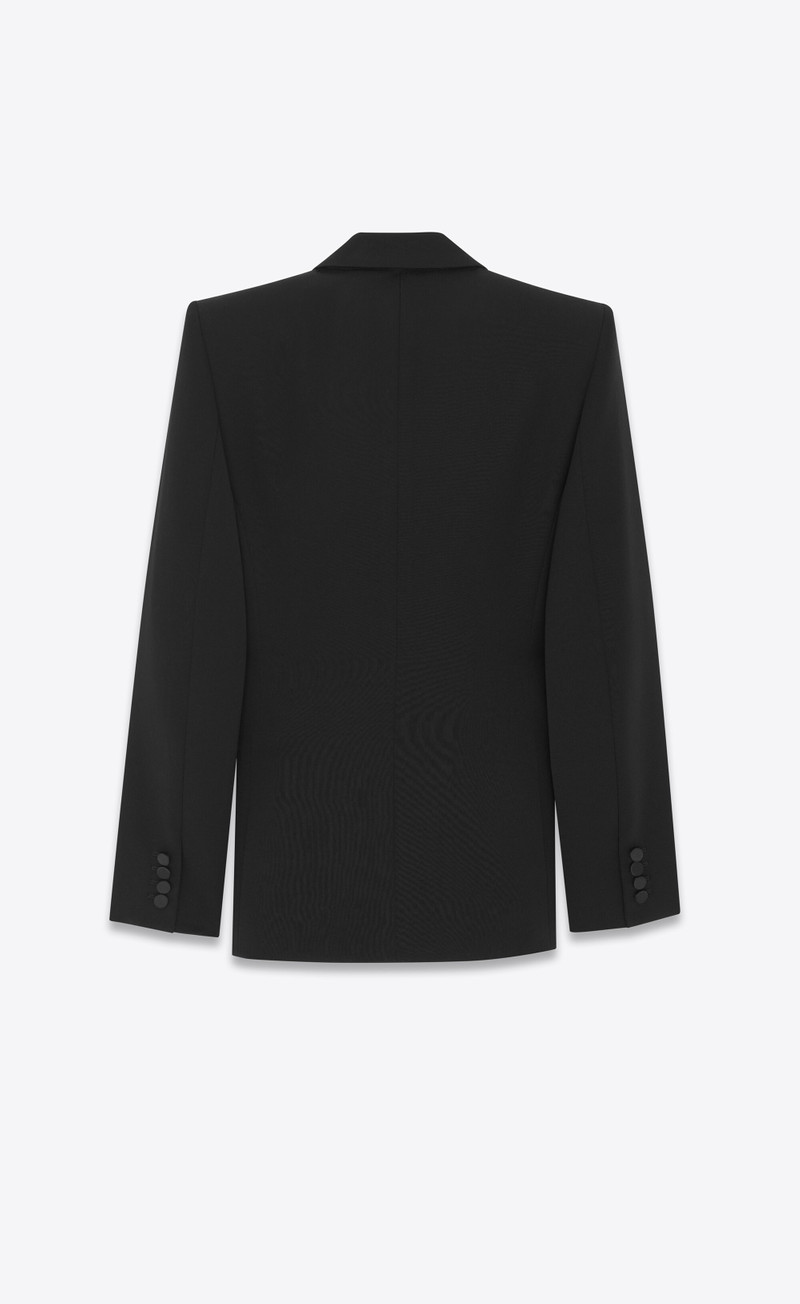 SAINT LAURENT tuxedo jacket in grain de poudre outlook