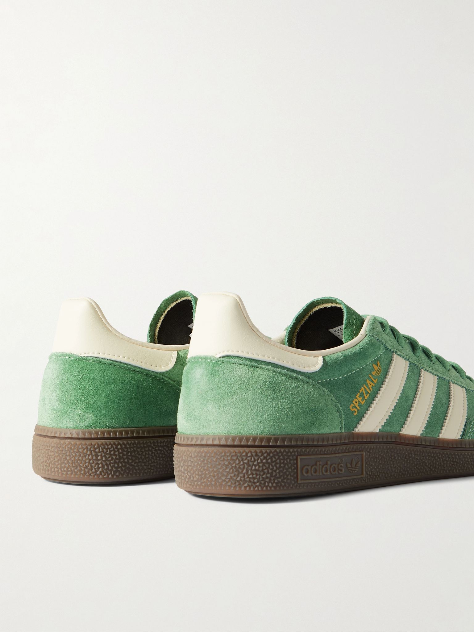 Handball Spezial Leather-Trimmed Suede Sneakers Green - 5