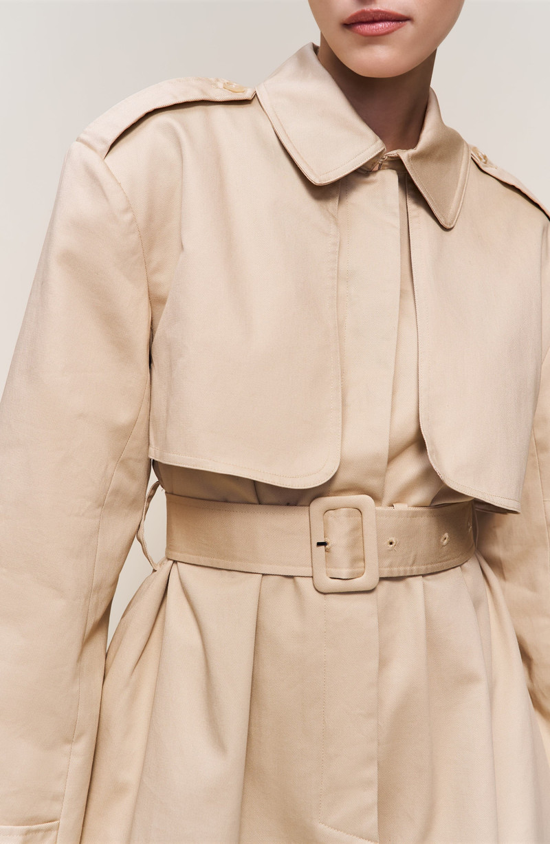 Guizio Thea Trench Coat in Soft Taupe 4