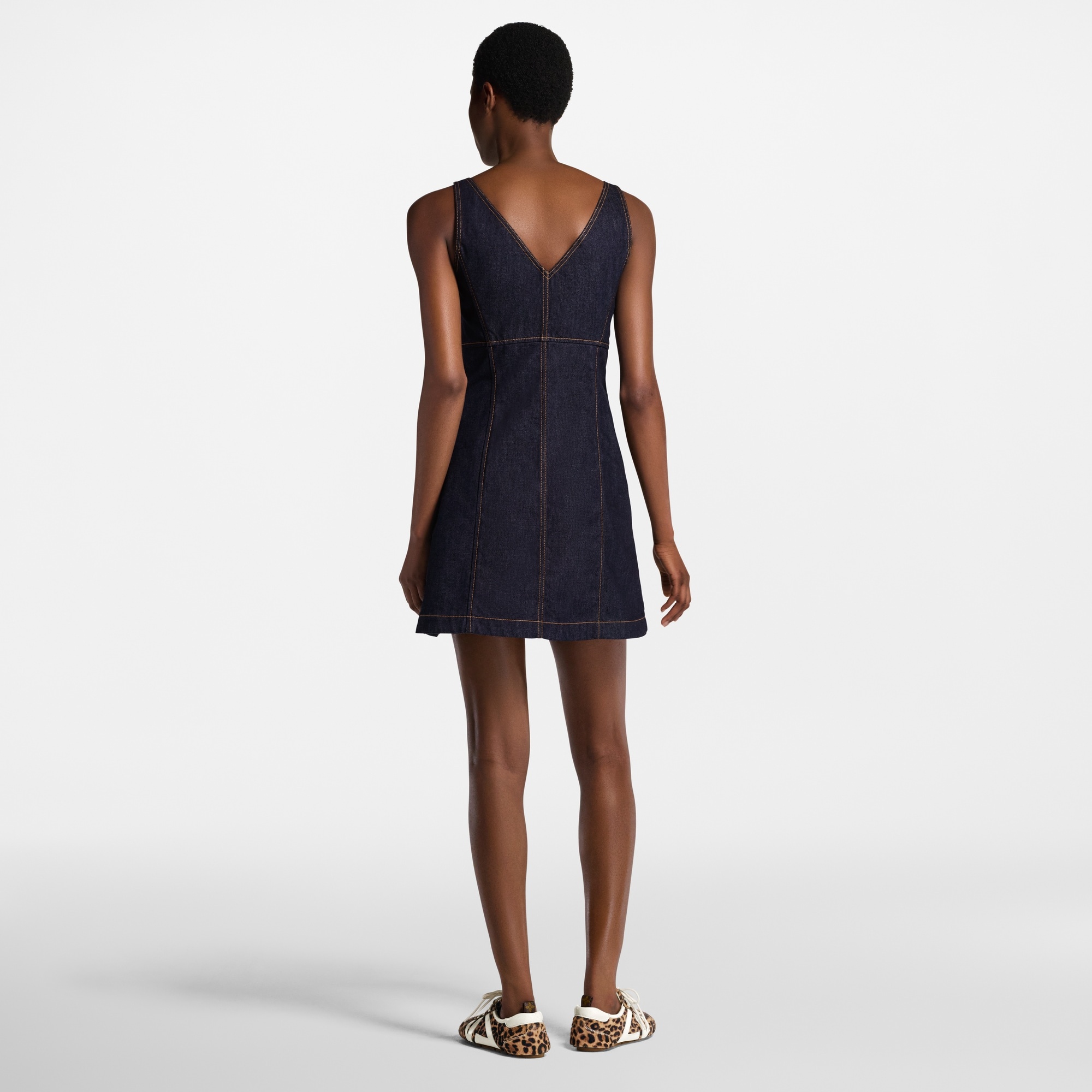 Denim Mini Dress - 5