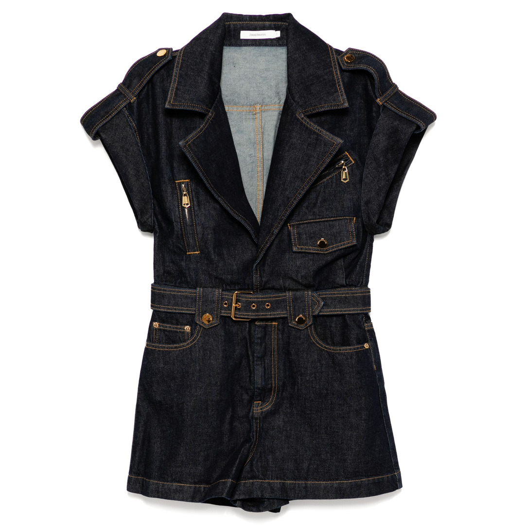 Crush Denim Playsuit - 1