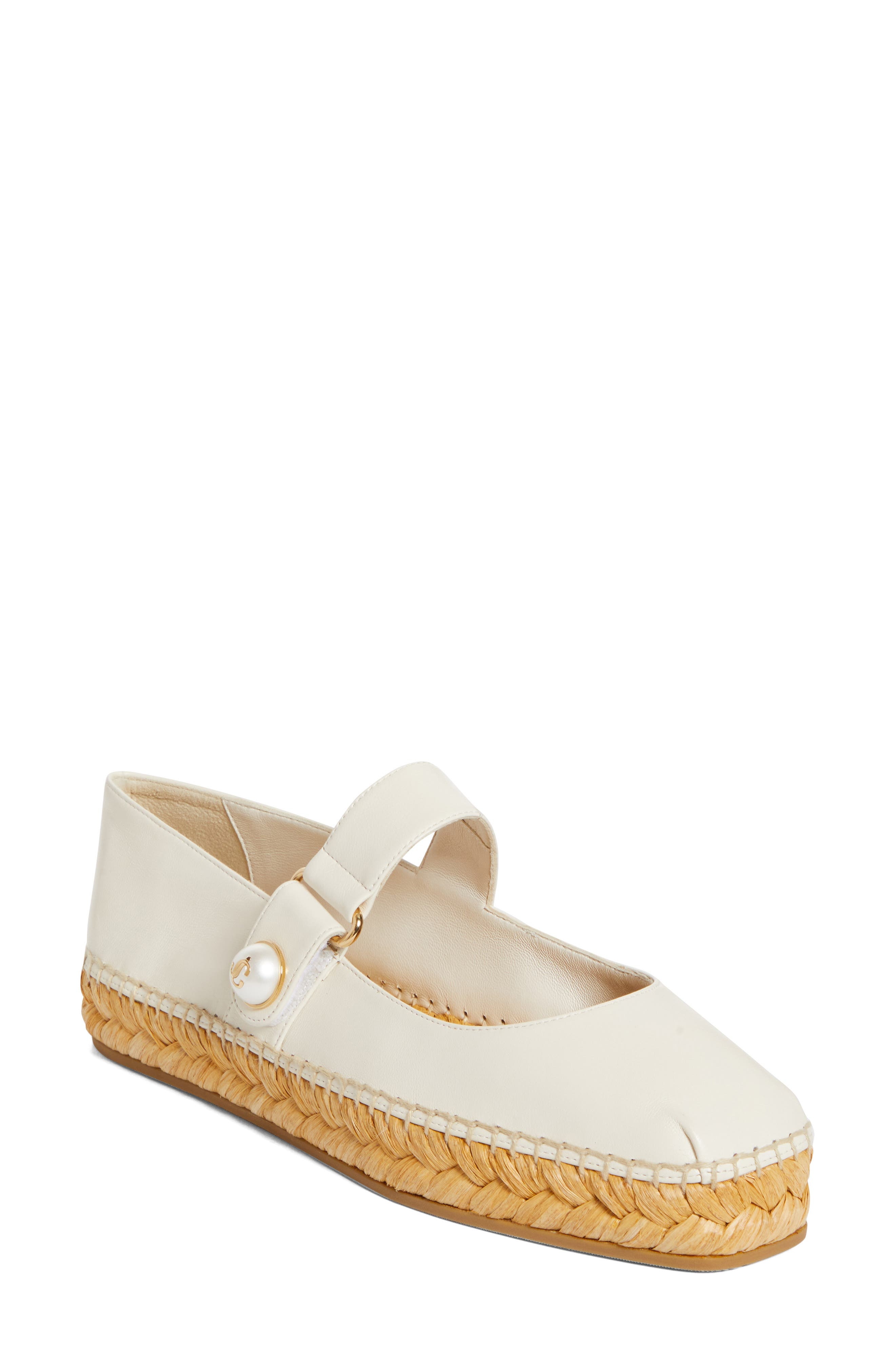 Jimmy Choo Fayence Espadrille Mary Jane Flat in Latte at Nordstrom - 1