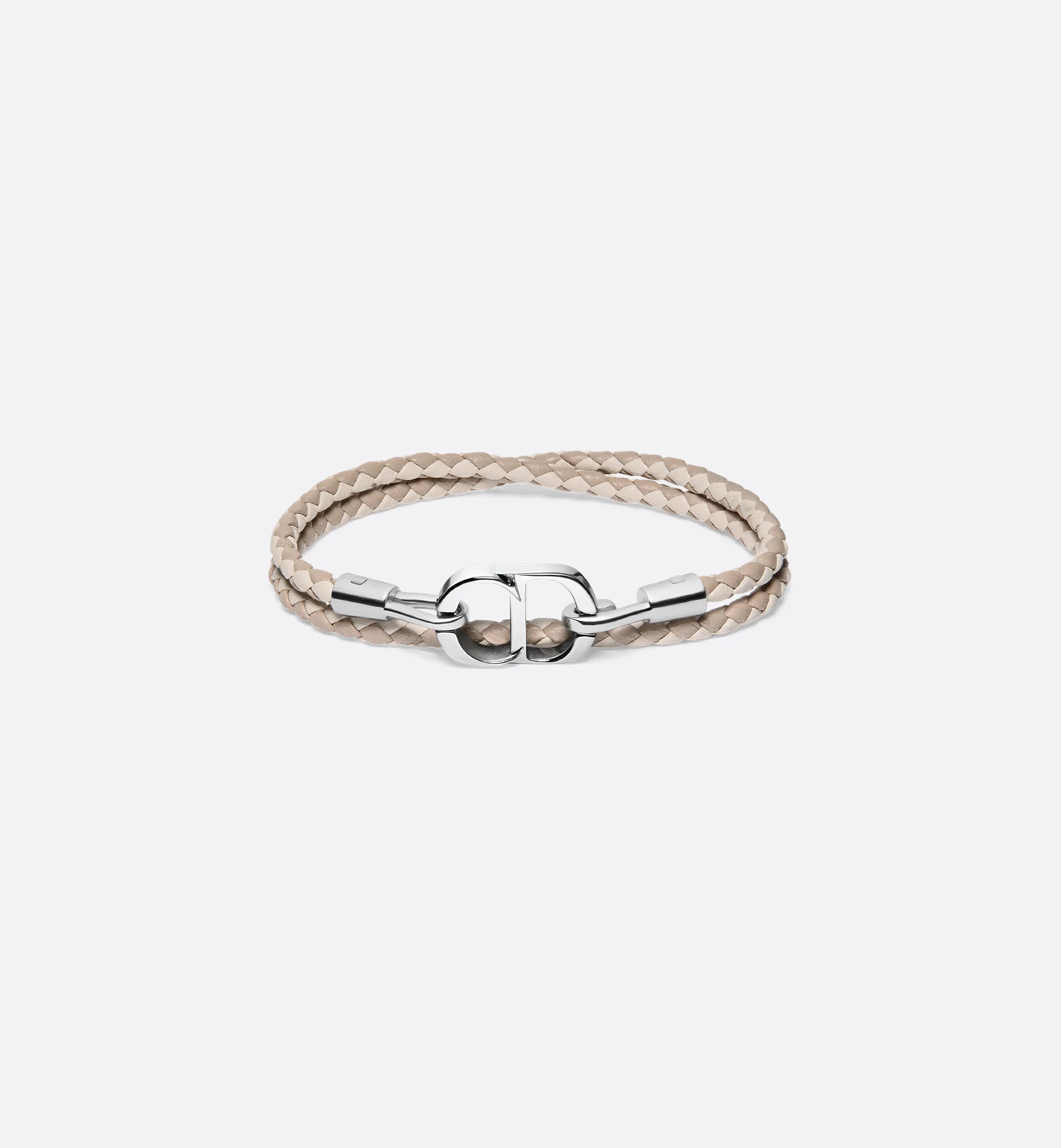 CD Icon Woven Leather Double Bracelet - 1