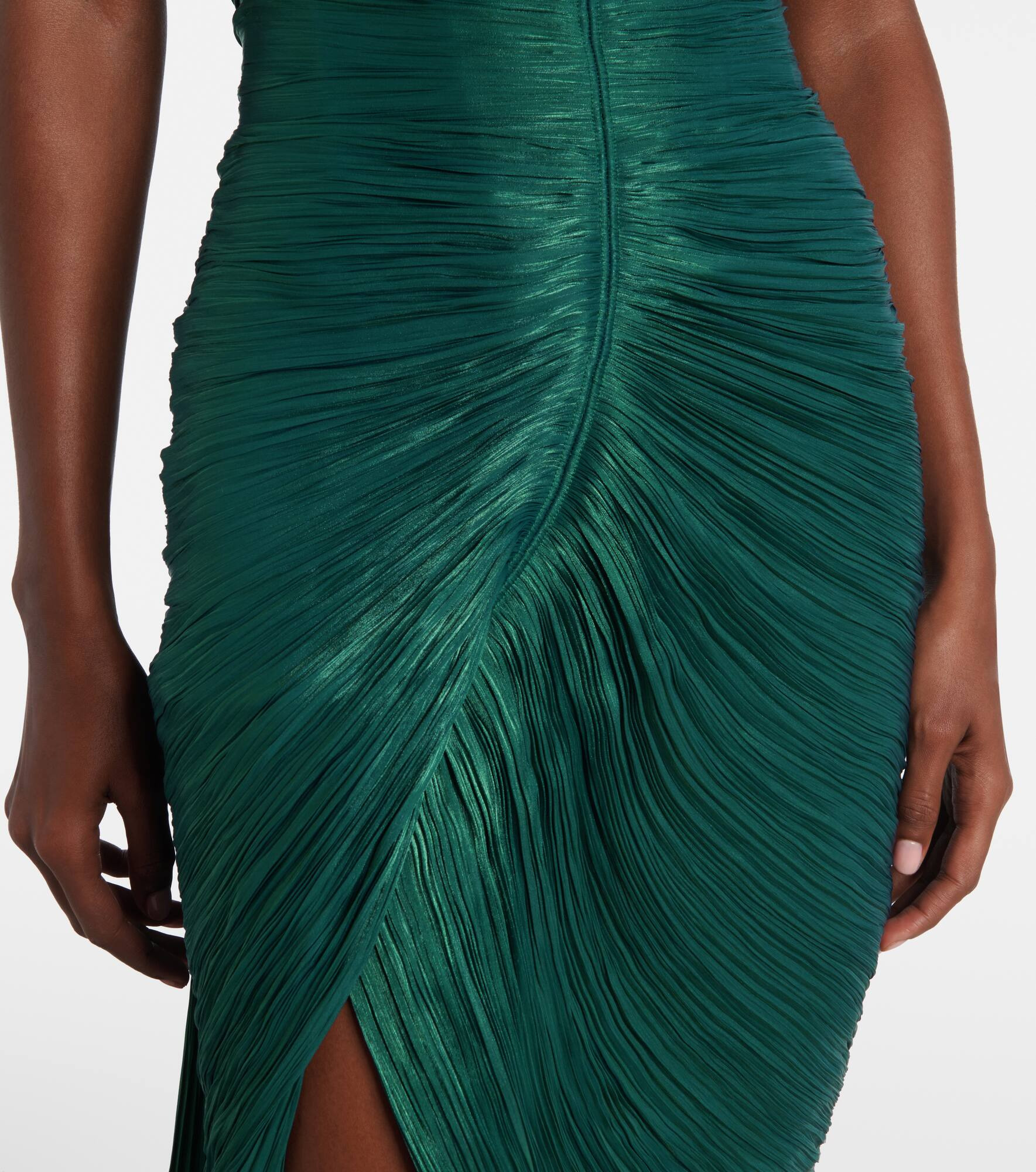 Ruched off-shoulder bustier gown - 5