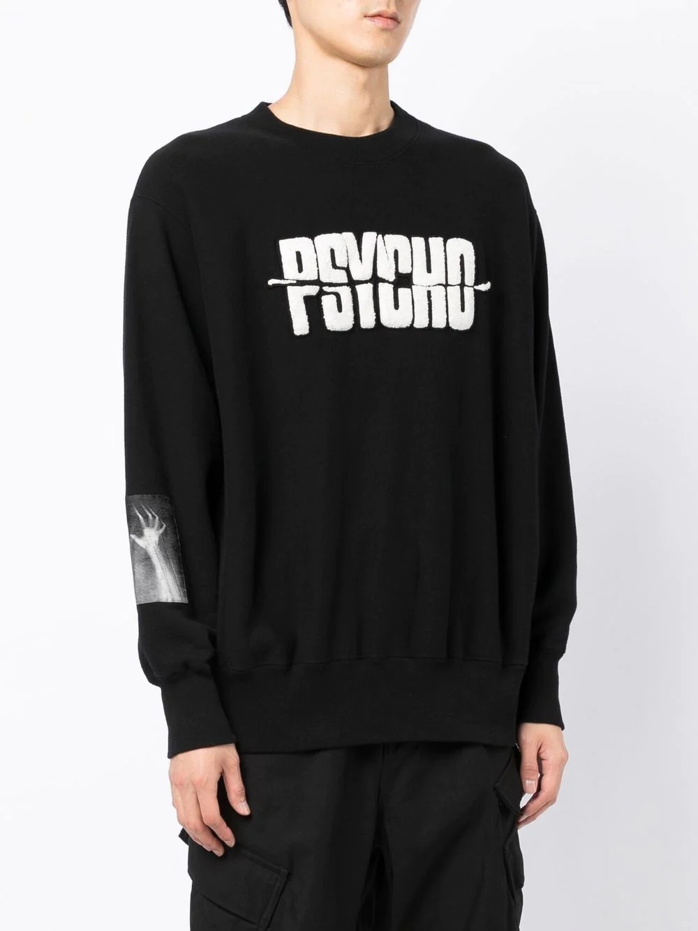 x Psycho appliqué crew-neck sweatshirt - 3