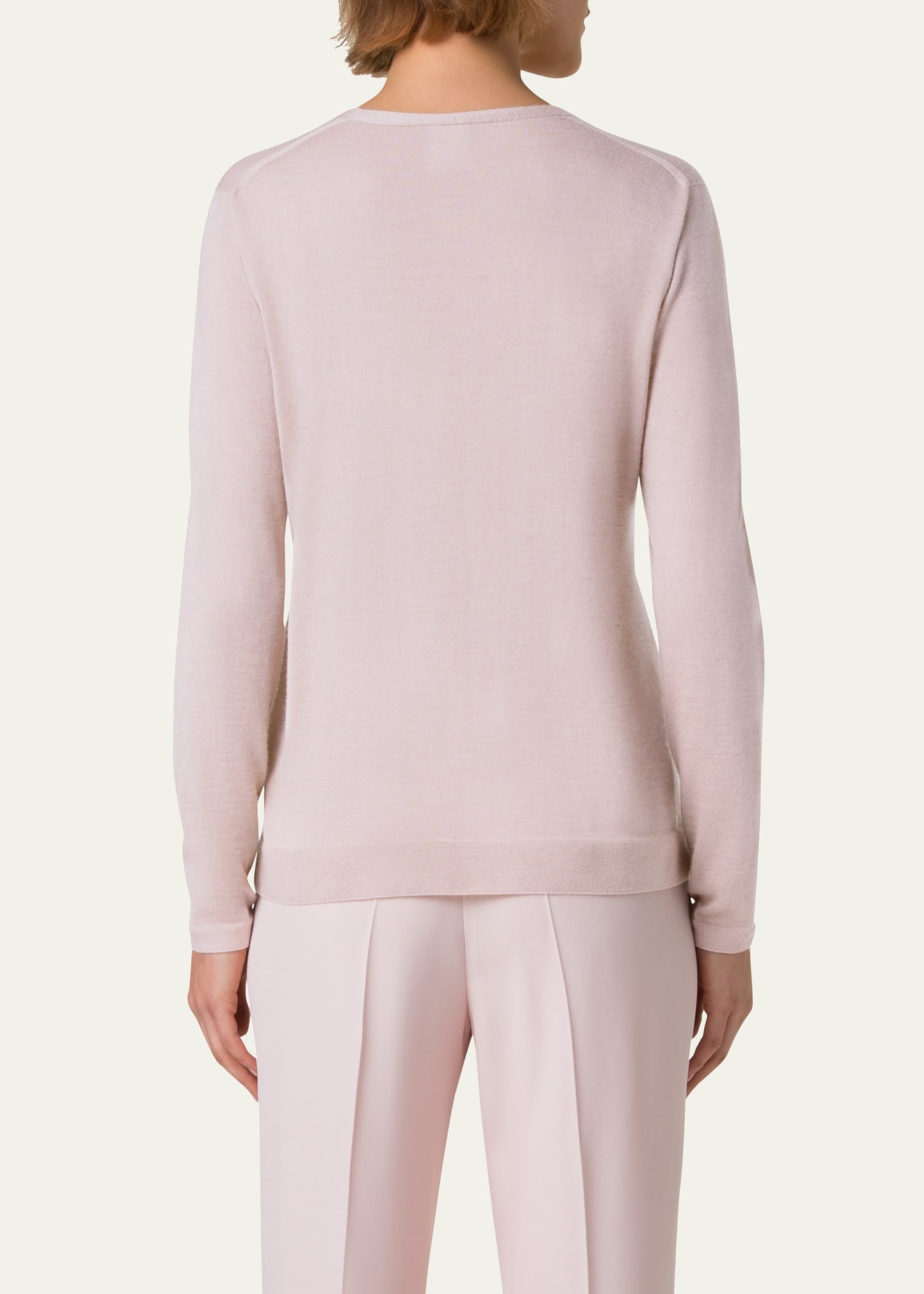 V-Neck Cashmere-Silk Sweater - 3