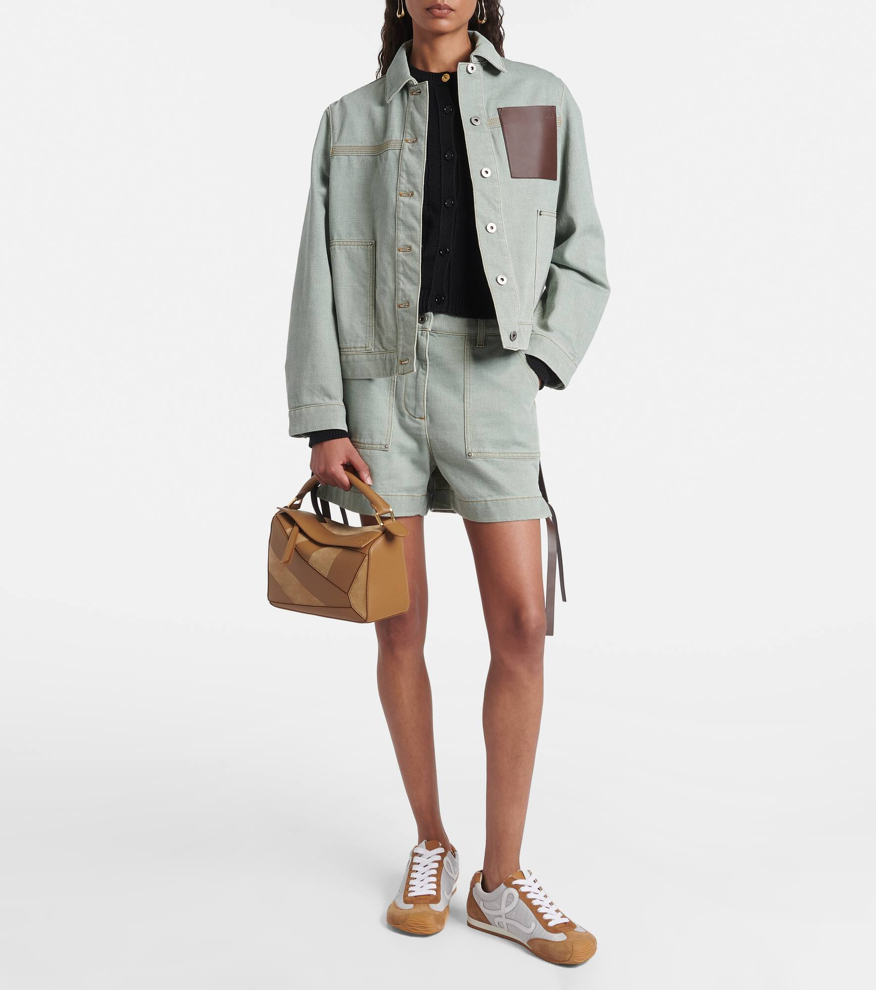 Anagram cable-knit cotton cardigan - 2