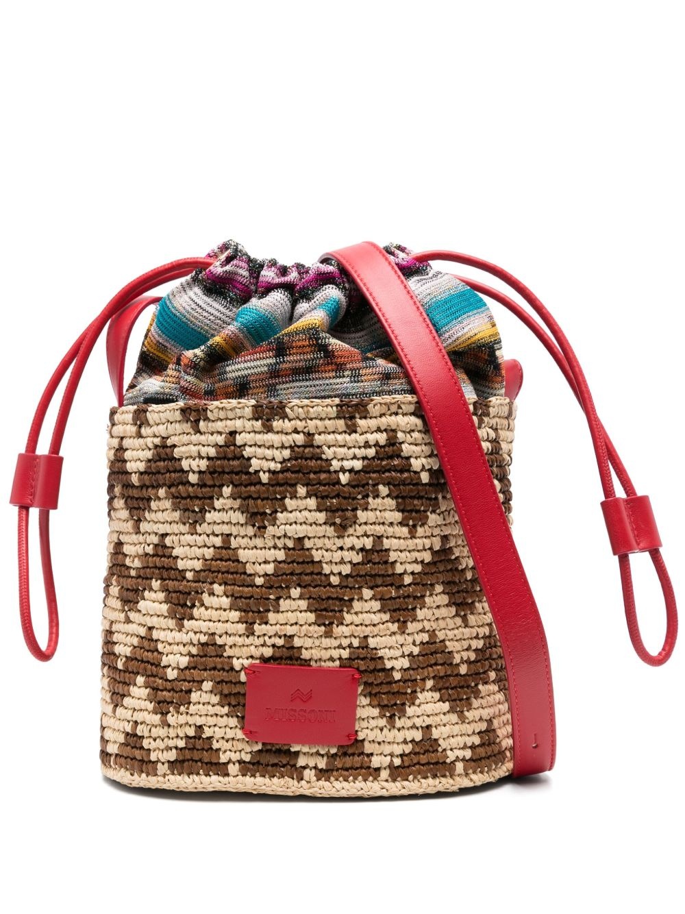 woven bucket bag - 1