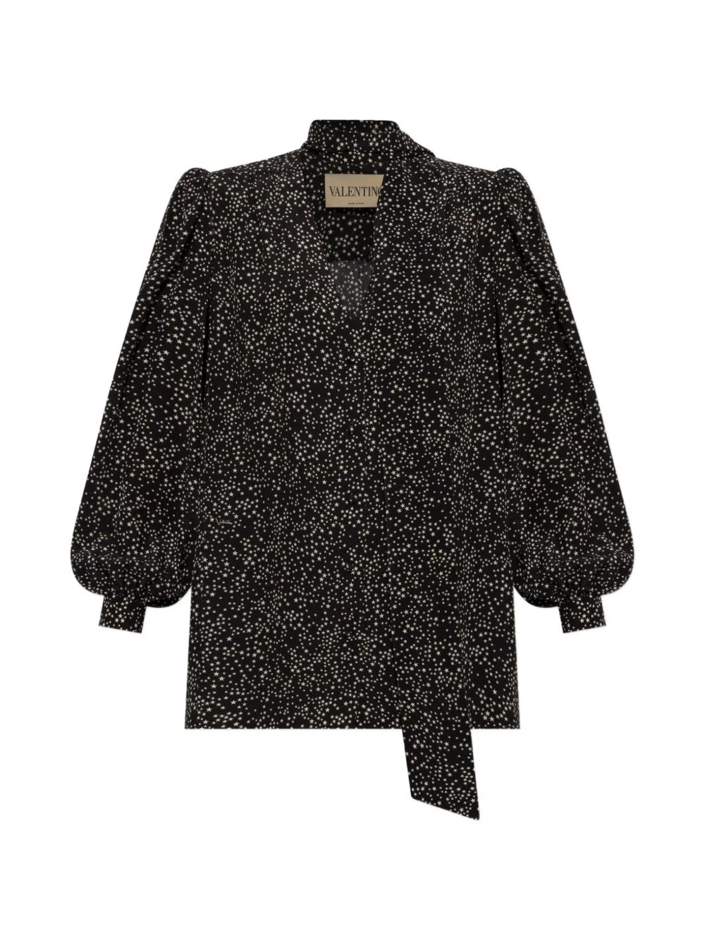 star-print silk shirt - 1