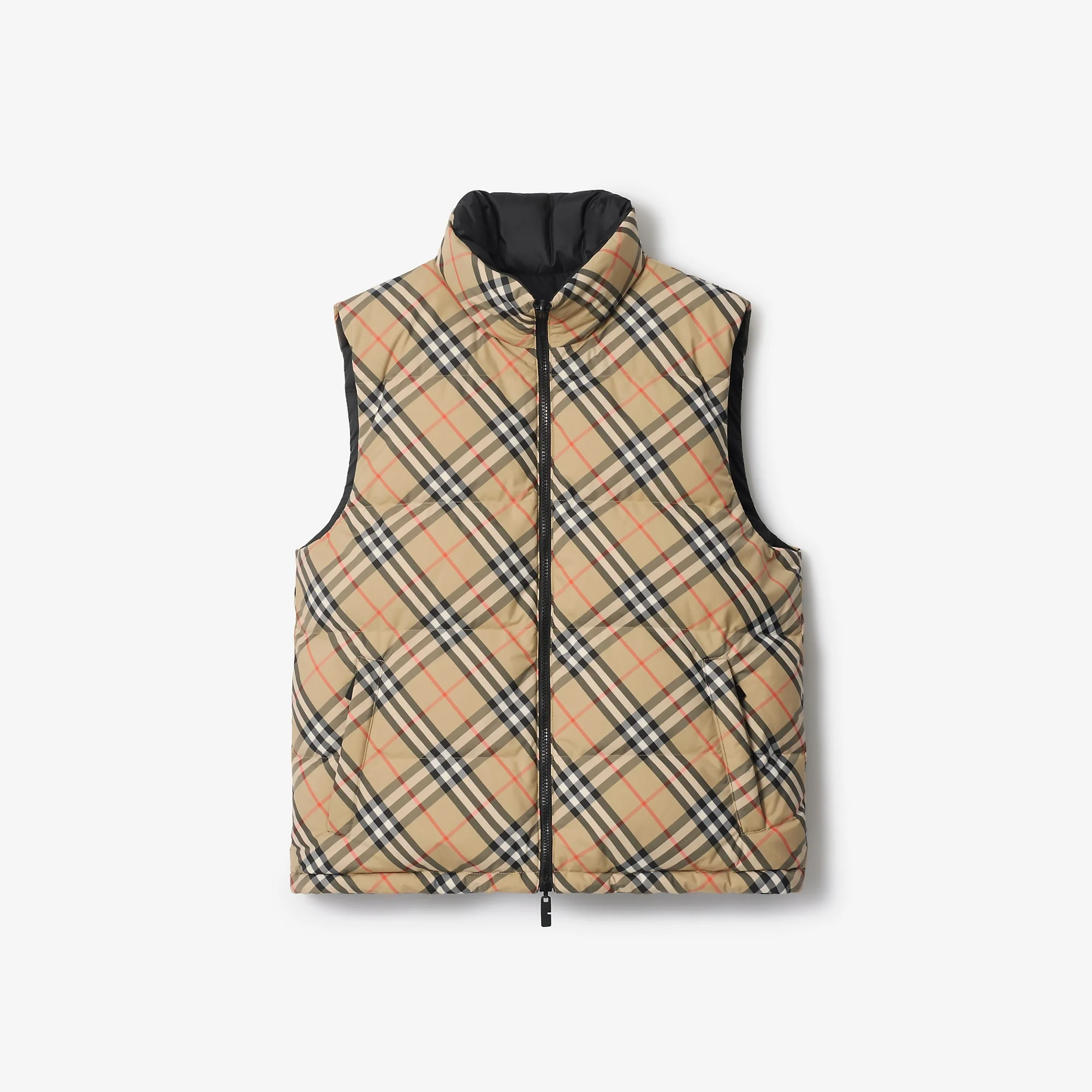 Reversible Check Puffer Gilet - 1