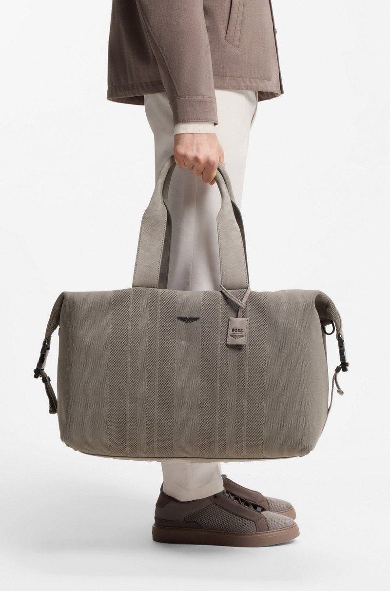 BOSS X ASTON MARTIN KNITTED HOLDALL WITH SUEDE TRIMS 4