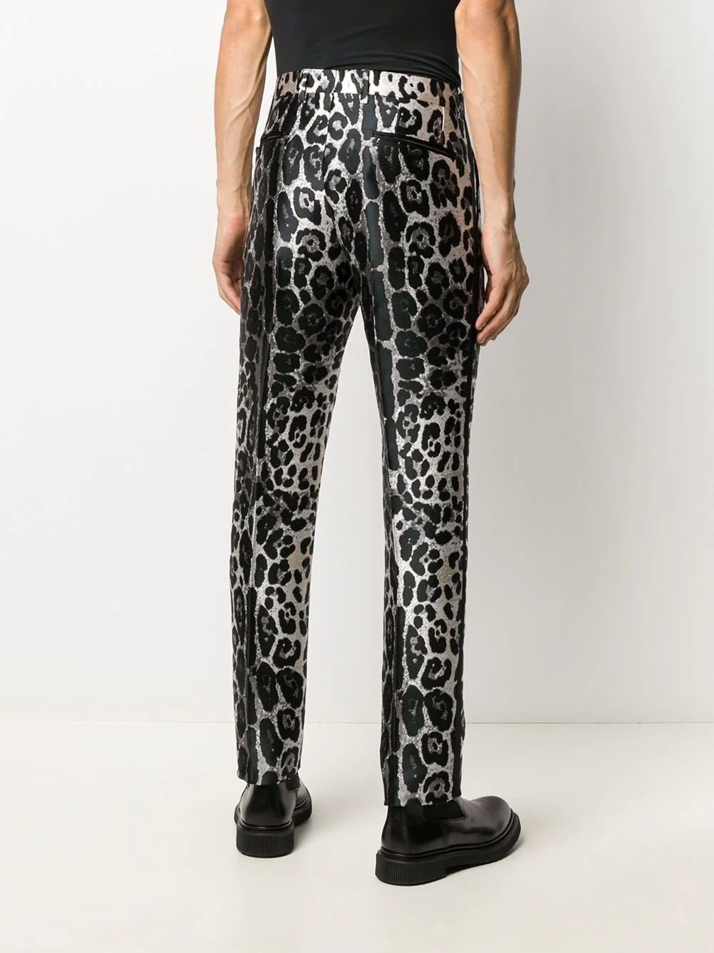 leopard-print straight-leg trousers - 4