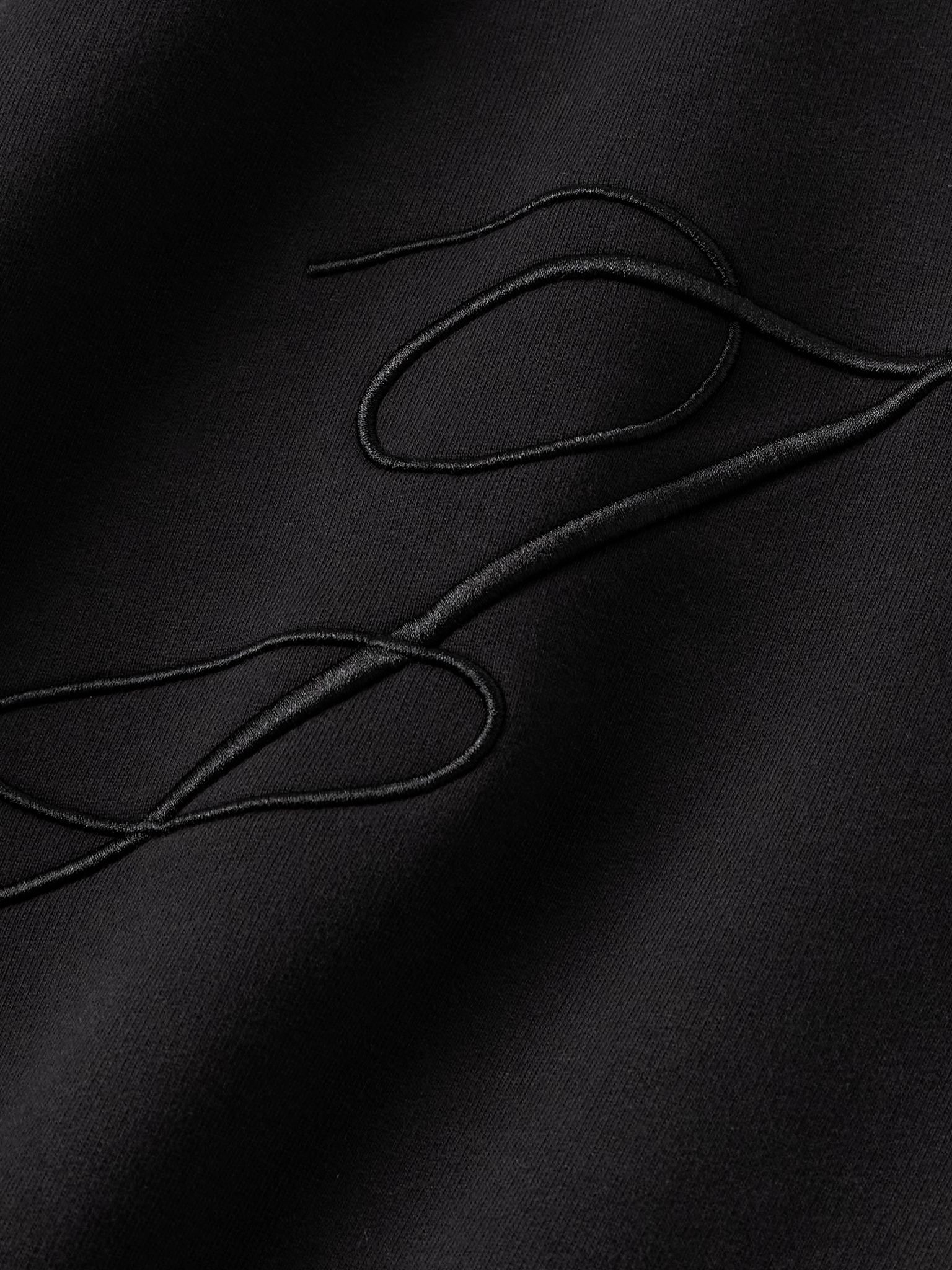 Logo-Embroidered Cotton-Jersey Sweatshirt Navy - 4