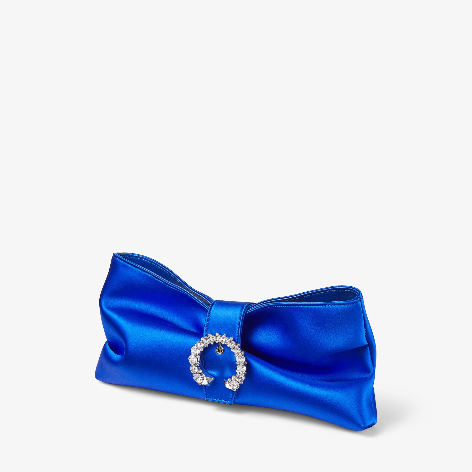 Madeline Soft Clutch
Ultraviolet Satin Clutch Bag with Crystal Buckle - 5