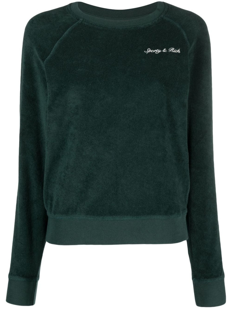 logo-embroidered 코튼 스웨터 1