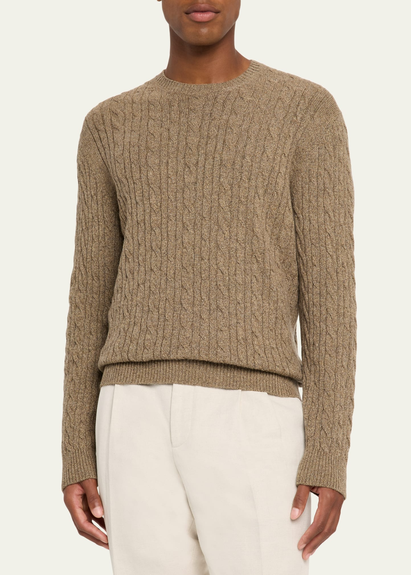 Men's Treccia Baby Cashmere Crewneck Sweater - 4