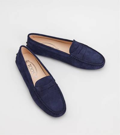 Tod's GOMMINO DRIVING SHOES IN SUEDE - BLUE outlook
