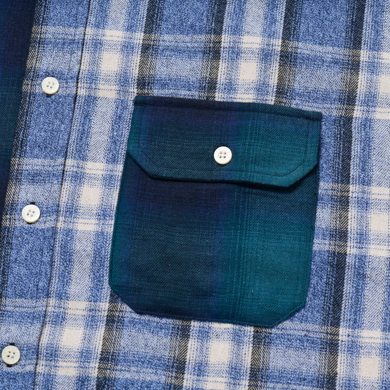 PATCHY FLANNEL SHIRT BLUE 4