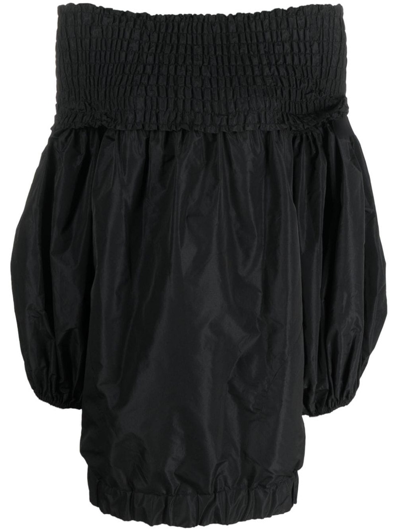 off-shoulder puff-sleeve dress 1