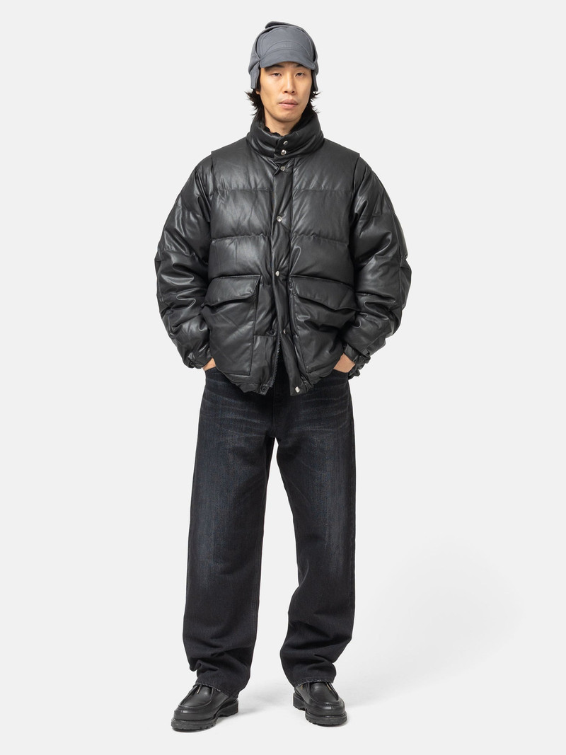 DAIWA PIER39 Tech 2Way Leather Like Down Jacket Black outlook