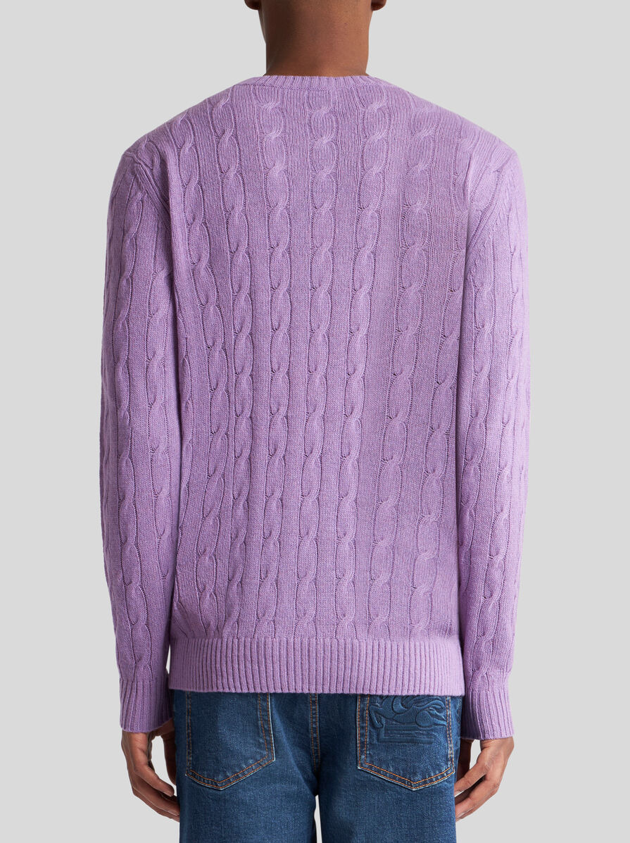 CABLE-KNIT CASHMERE SWEATER - 4