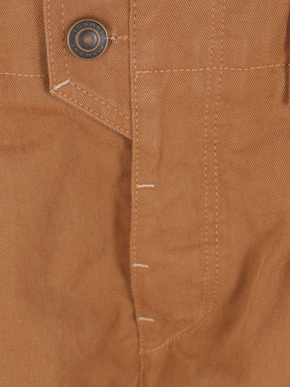 button-fastening cotton trousers - 3