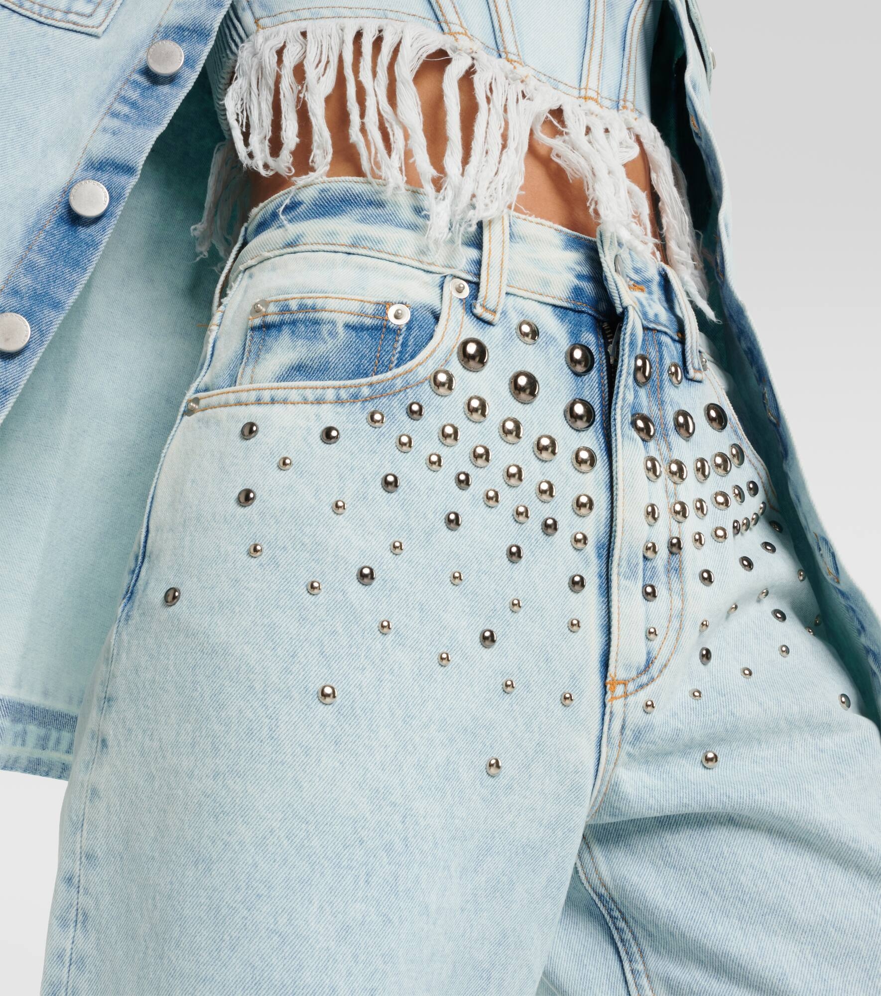 Embellished straight jeans - 4
