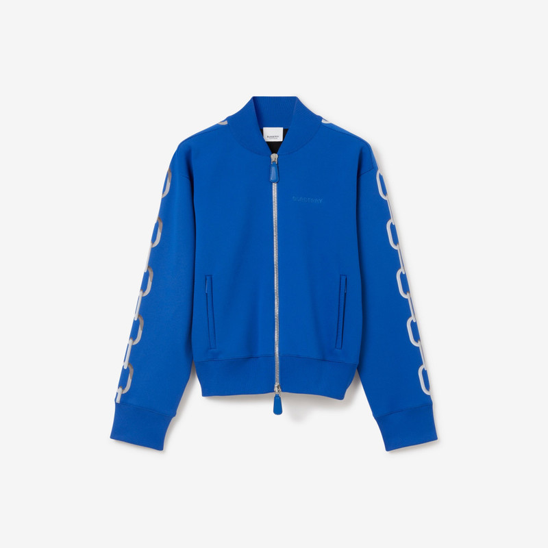 Chain Print Viscose Blend Bomber Jacket 1