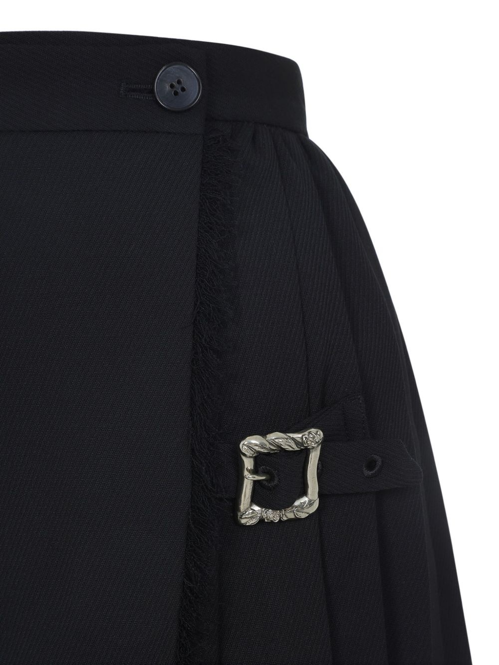 pleated buckle-fastening mini skirt - 3