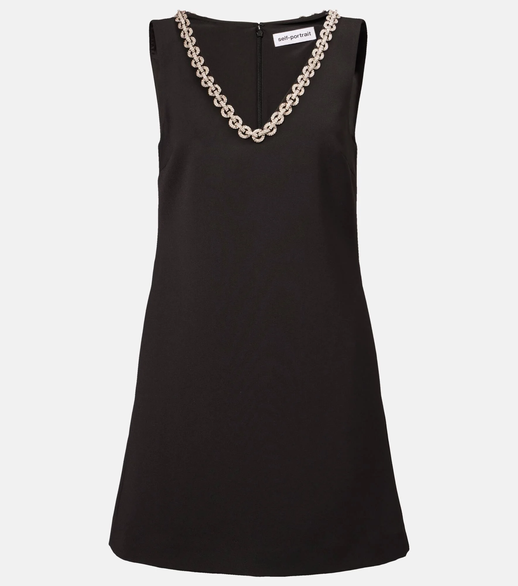 Crystal-embellished crêpe minidress - 1