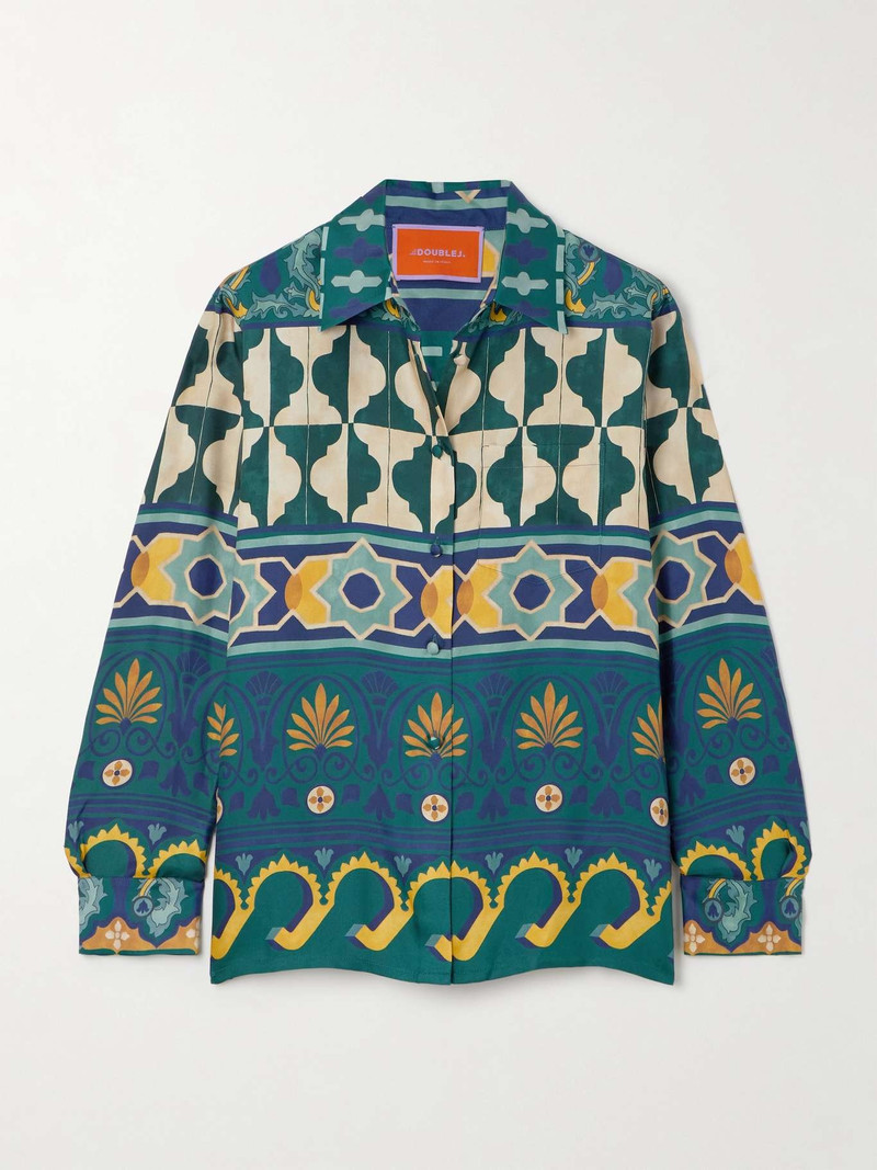 Printed silk-twill shirt 1