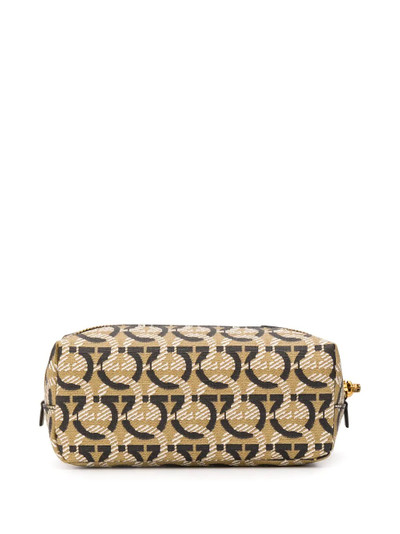 Salvatore Ferragamo Gancini print make-up bag outlook