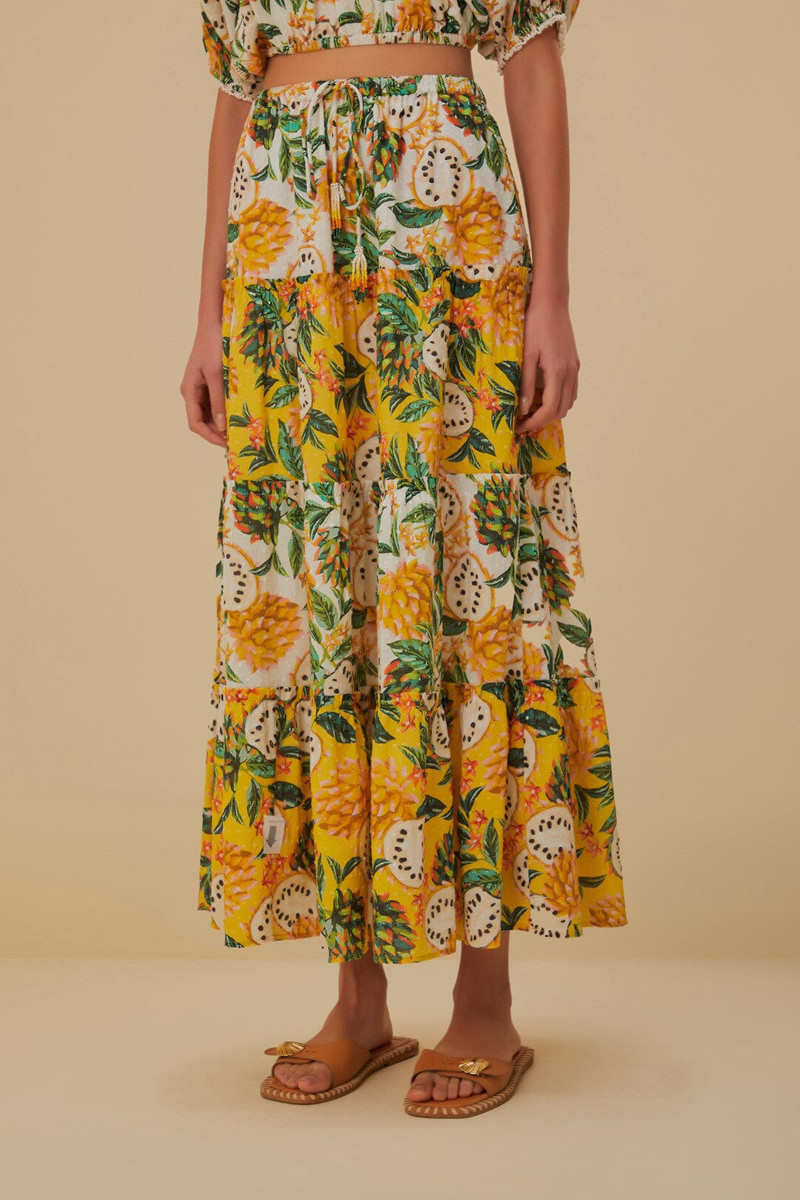 Mixed Biriba Maxi Skirt 4