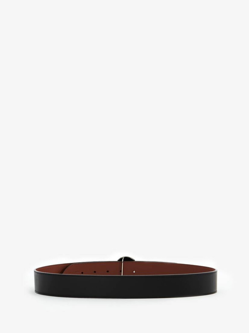 Alexander McQueen Men's 3d Skull Belt in Black outlook