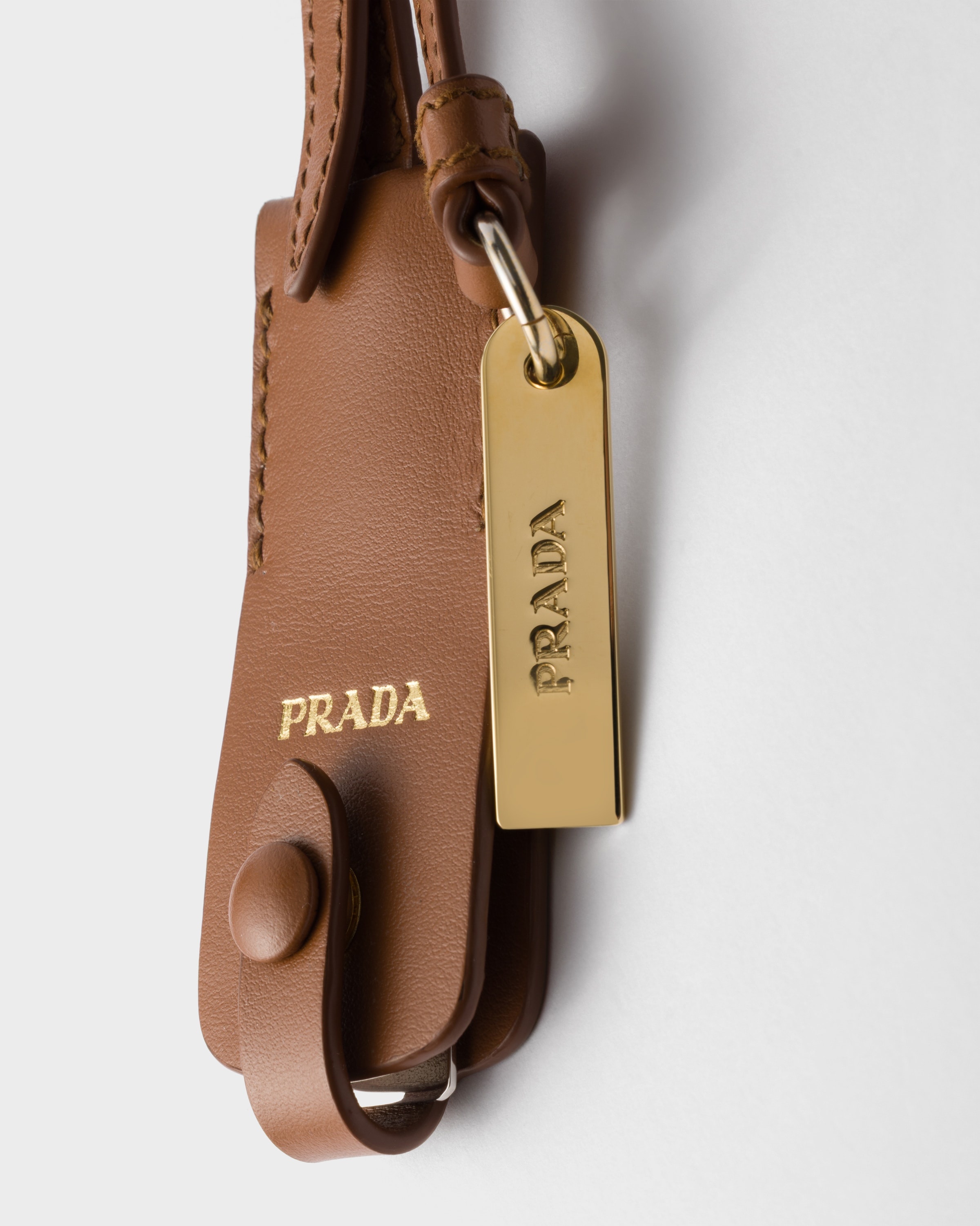 Leather mirror case pendant - 2