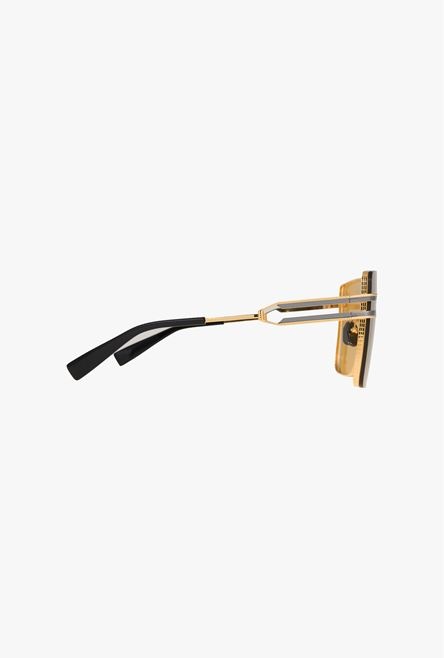 Gold-tone titanium police-style sunglasses - 3