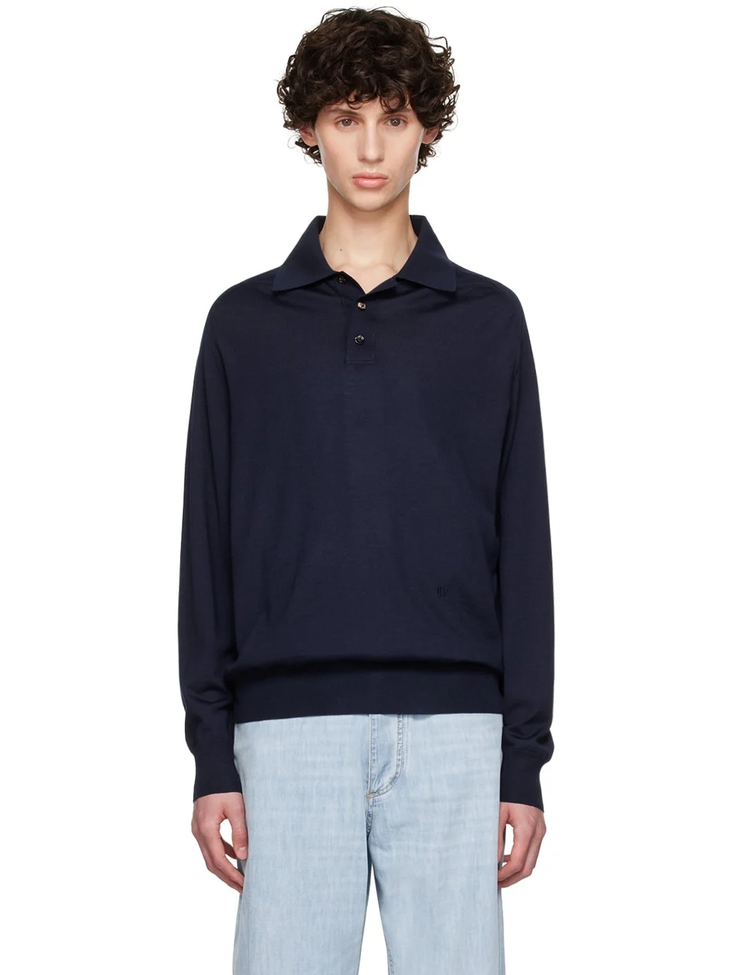 Navy Inverted Seam Polo - 1