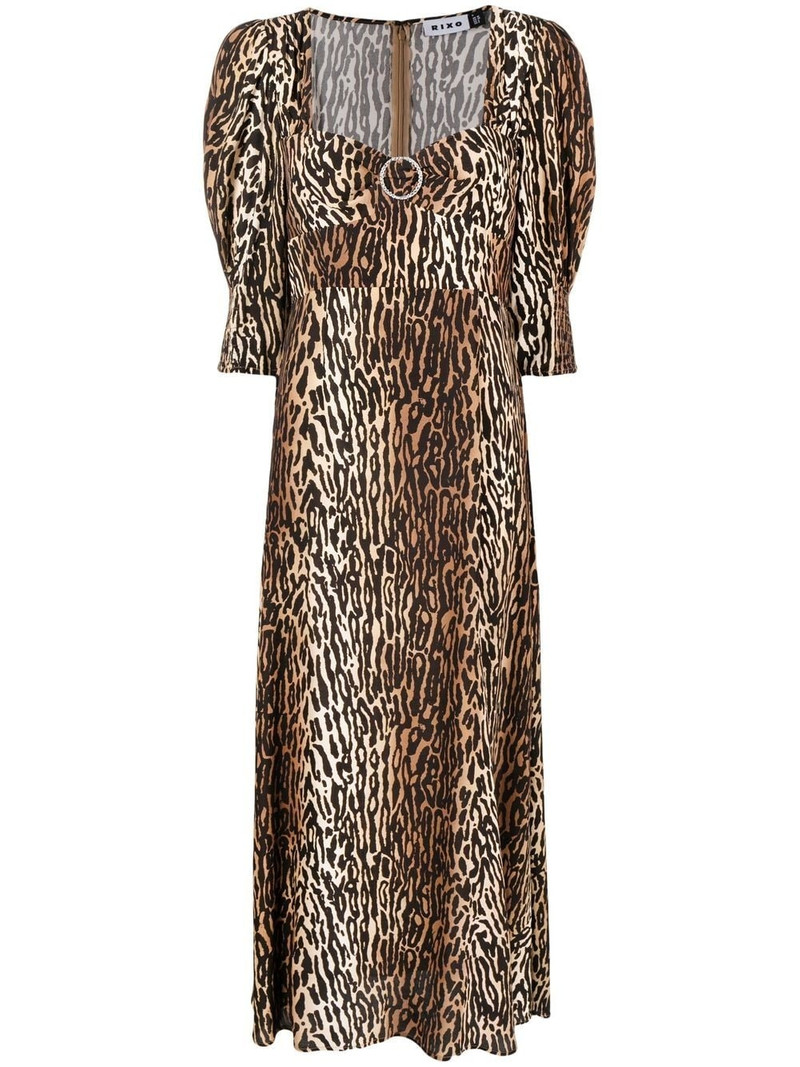 leopard-print midi dress 1