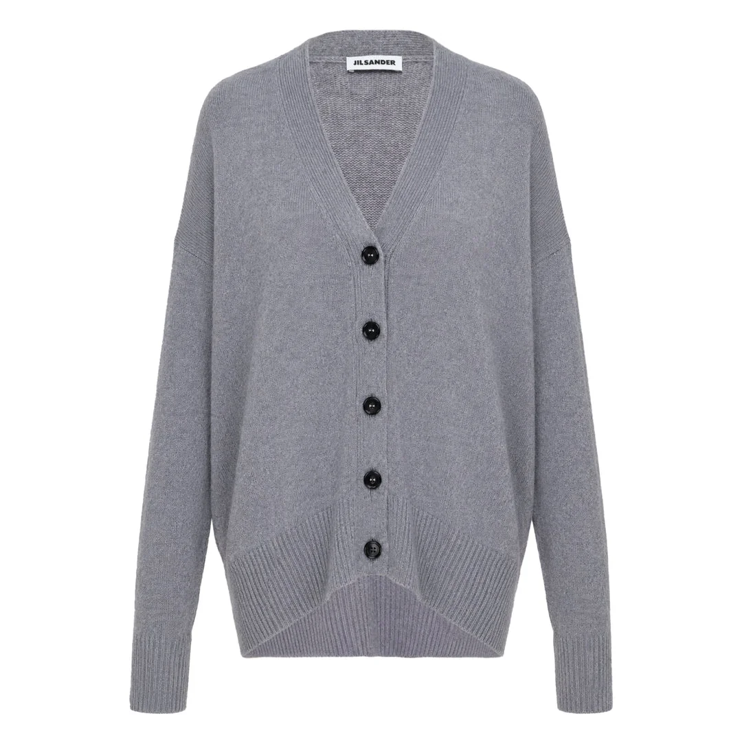 V-Neck Long Sleeve Cardigan - 1