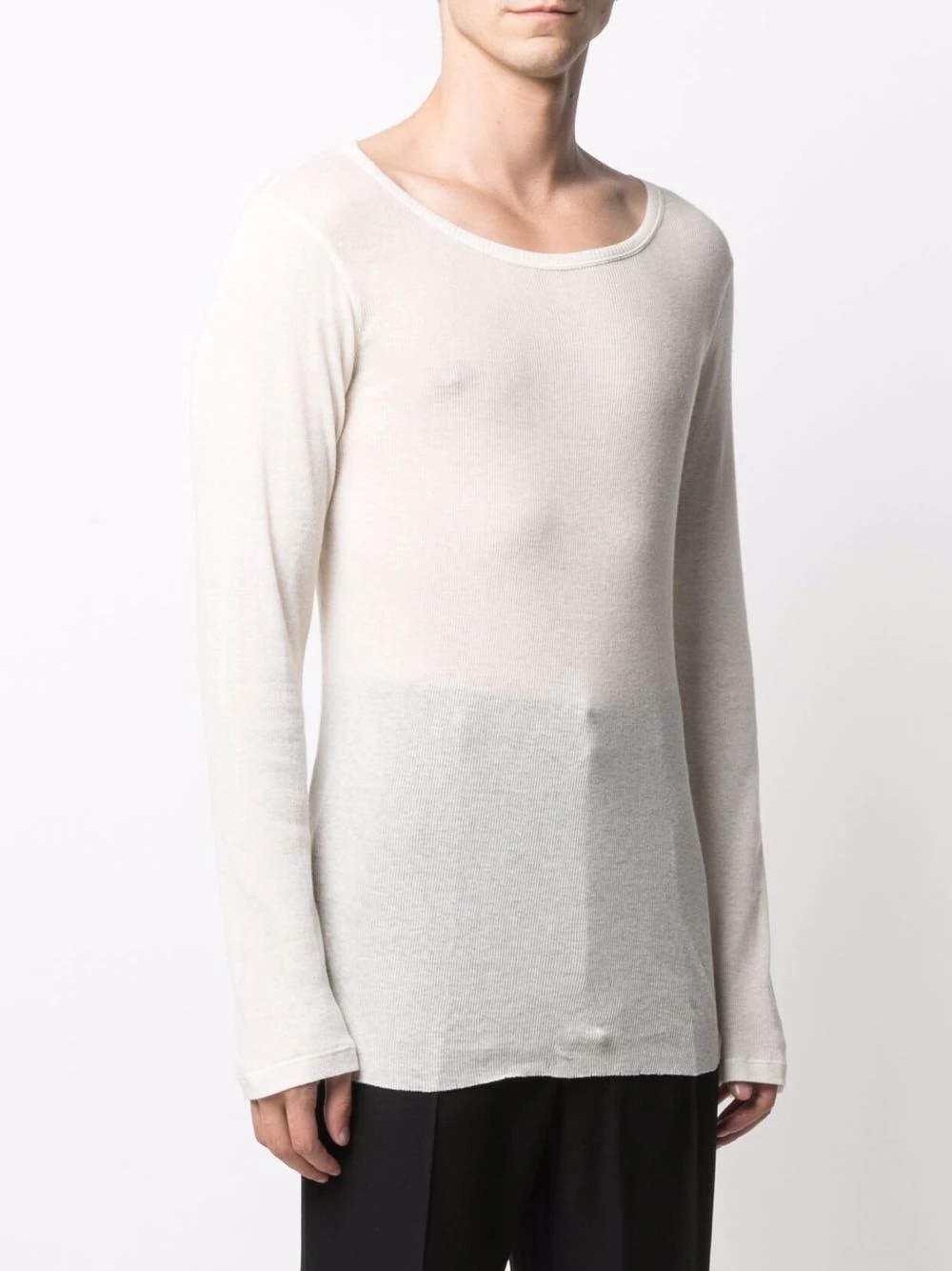 ribbed long-sleeve top - 3