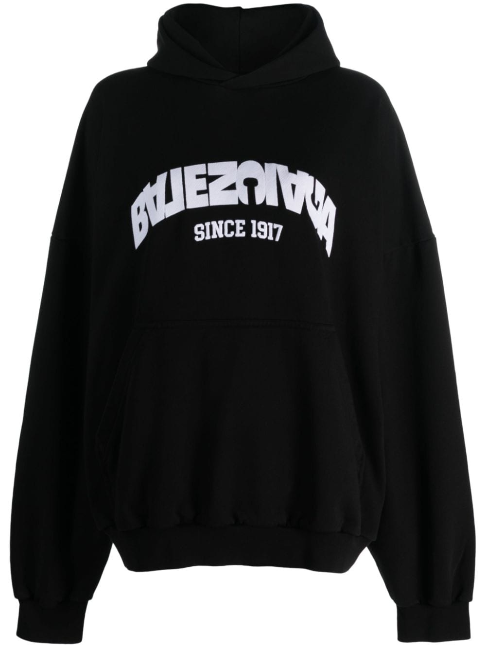 BALENCIAGA Back Flip print cotton hoodie REVERSIBLE