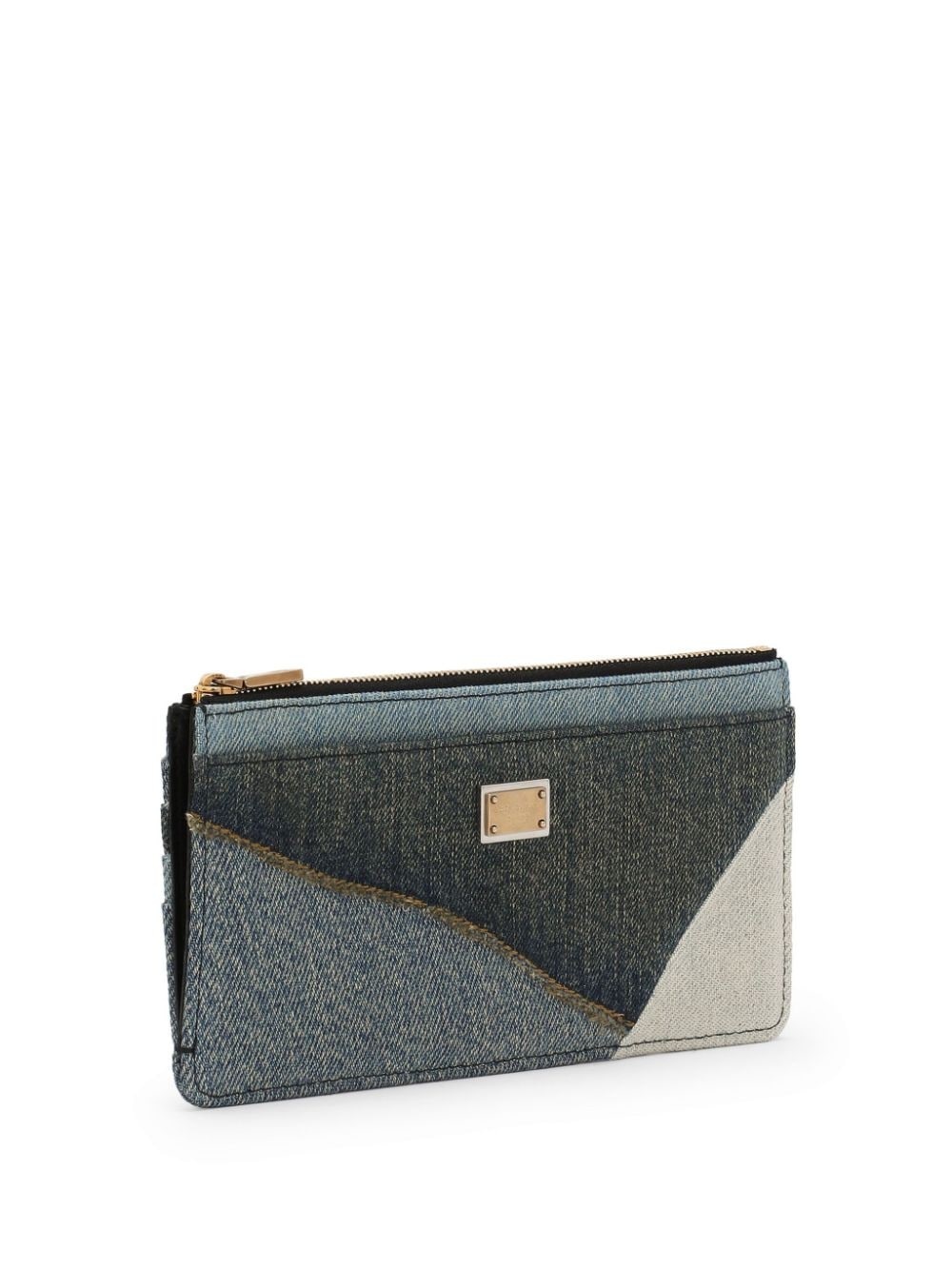 logo-plaque patchwork wallet - 3
