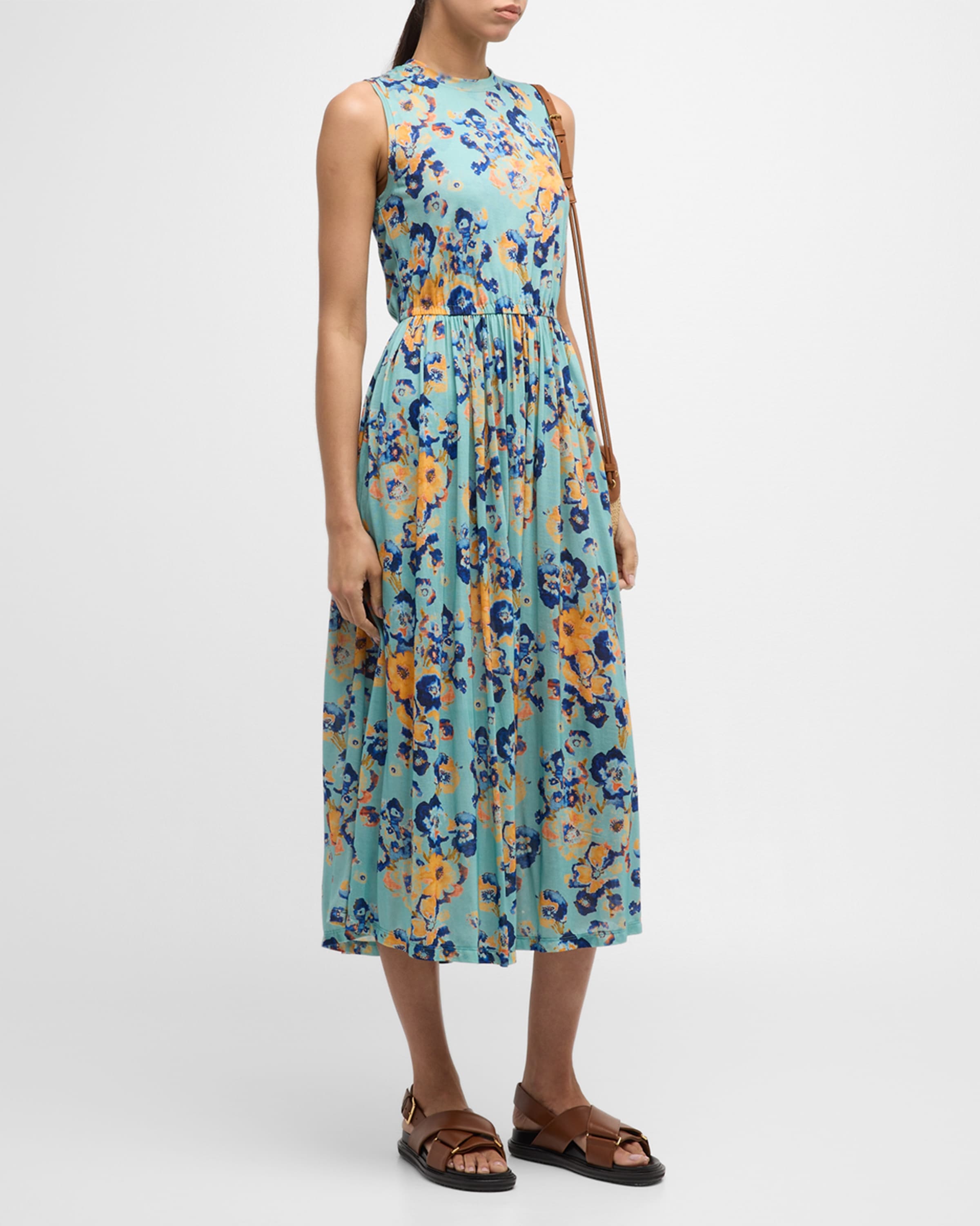 Livia Sleeveless Ruched Floral Maxi Dress - 2