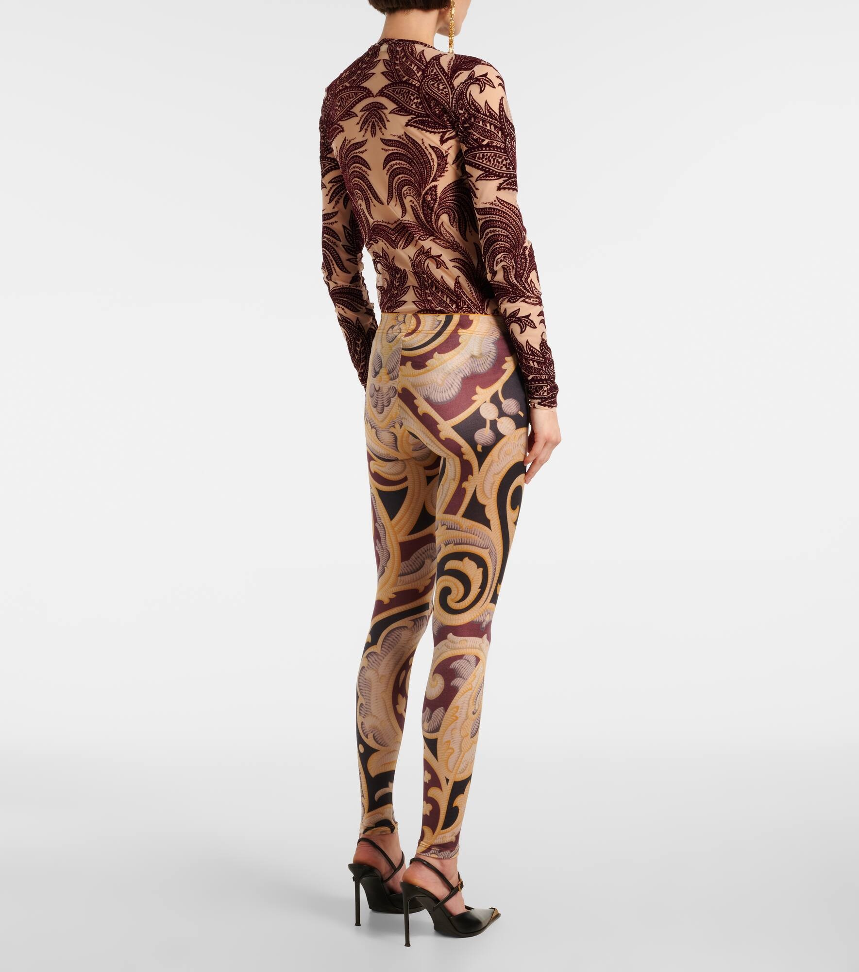 x Etro Baroque paisley leggings - 3