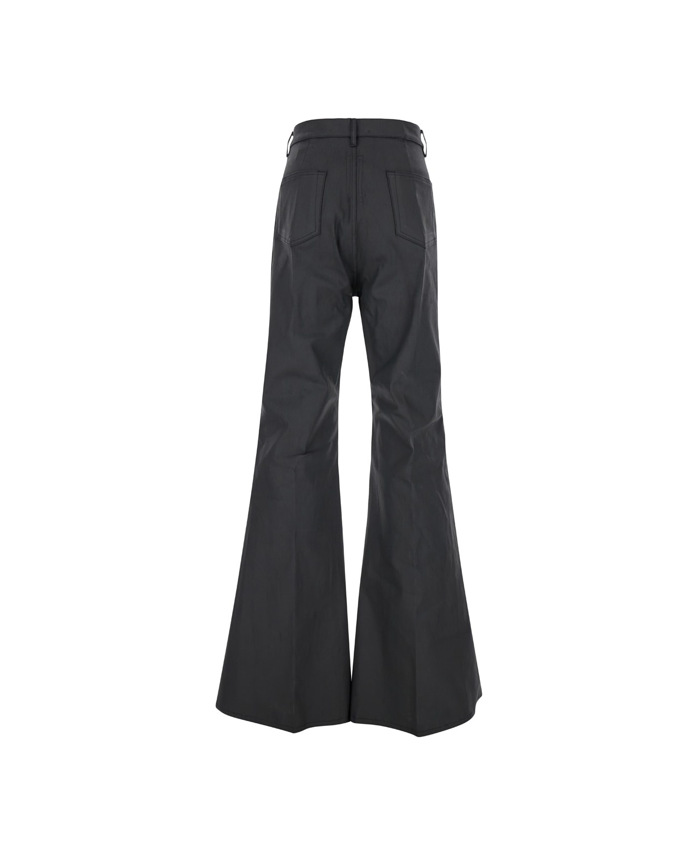 'bolan' Black Bootcut Pants In Stretch Cotton Man - 2