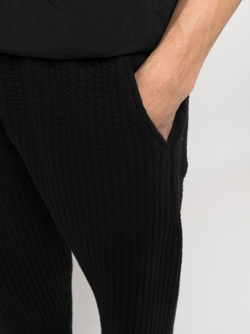 ribbed track cotton-blend pants - 5